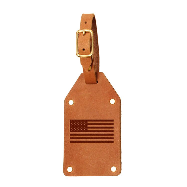 Riveted Double Sided Luggage Tag with Buckle: American Flag - Oowee ...