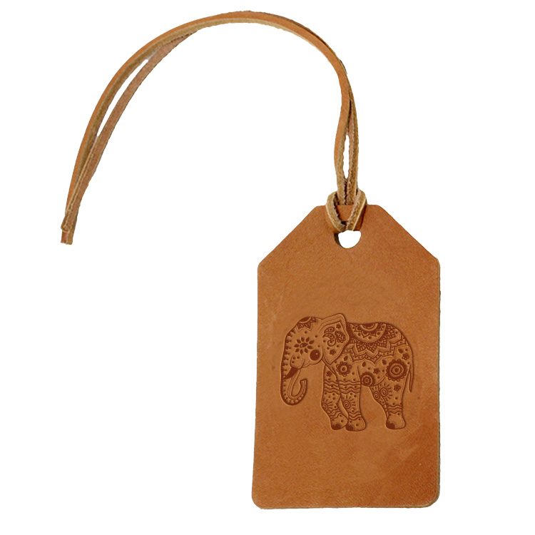 elephant luggage tag