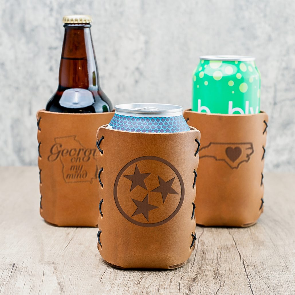 Hometown Love Leather Can Holder
