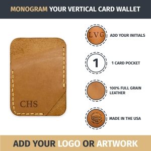 Single Vertical Card Wallet: Custom