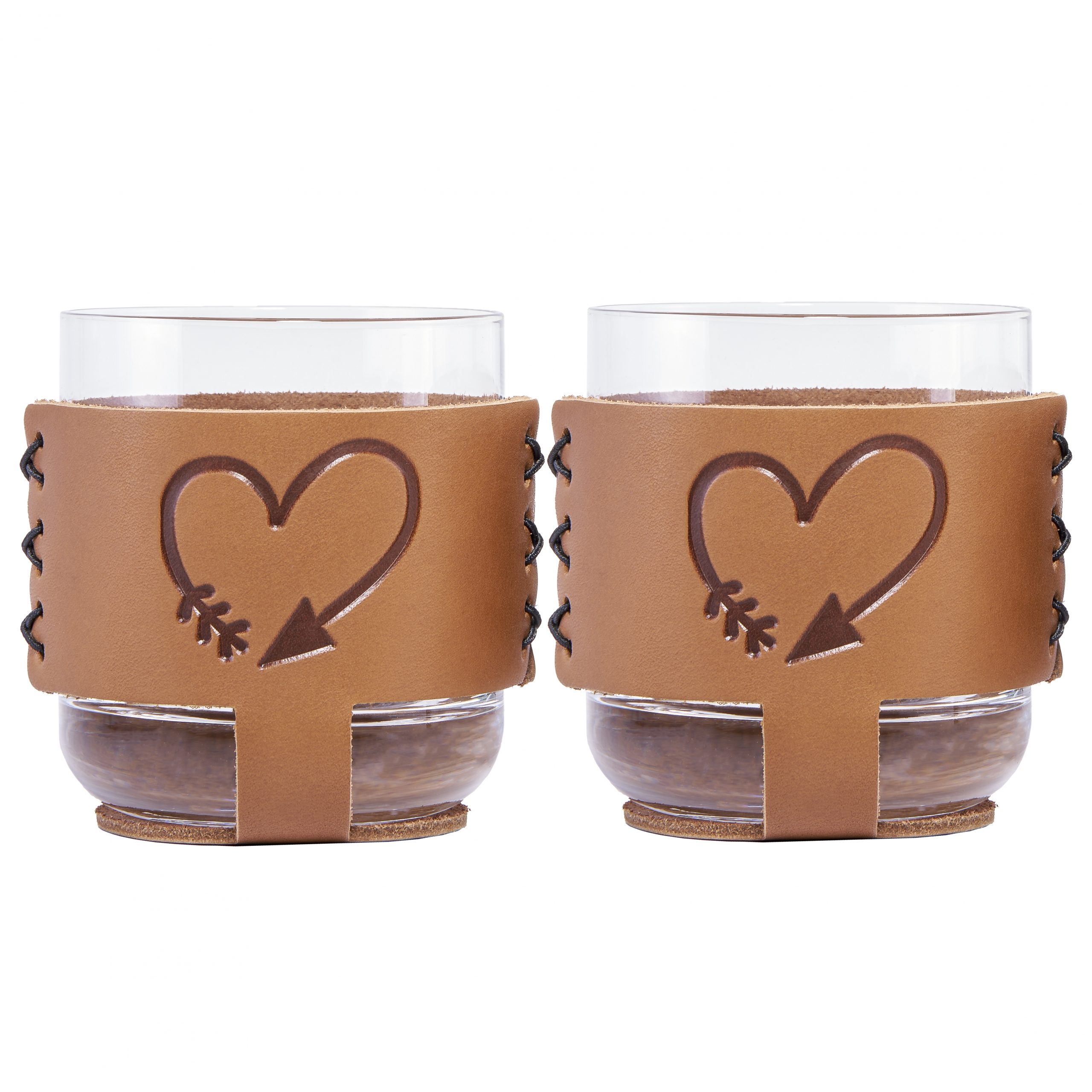 9oz Rocks Sleeve Set of 2 with Glasses: Valentine's Day Heart - Oowee